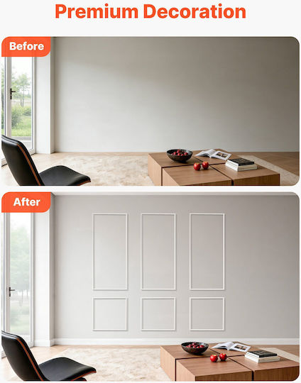 Vevor Wall-Mounted Plastic Photo Frame With White Frame 3 Pieces