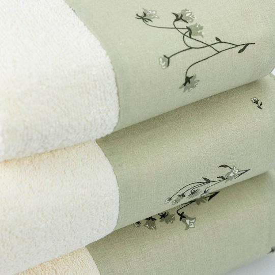 Borea Set De Prosoape De Baie 3 Buc Campanula Verde Fistic