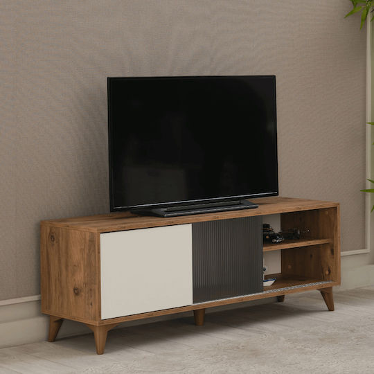 SteweHome Καρυδί TV-Ständer Mit Schiebetür 140x40x35cm