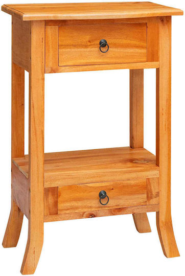 Console Table Made of Solid Wood Natural L50.5xW30xH75.5cm