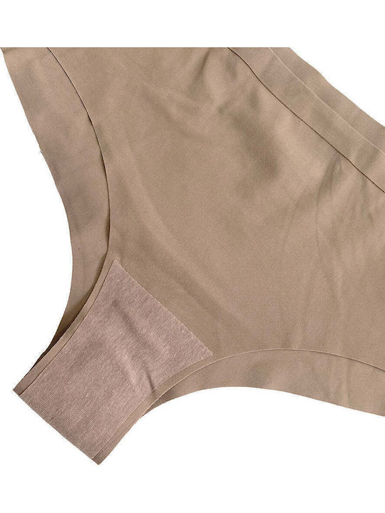 Damen-Slip Nahtlos Braun