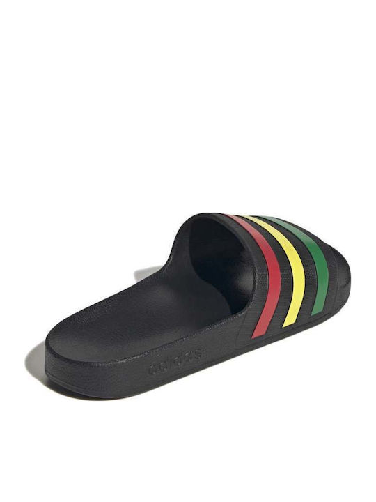 Adilette Aqua Herren Slides Schwarz