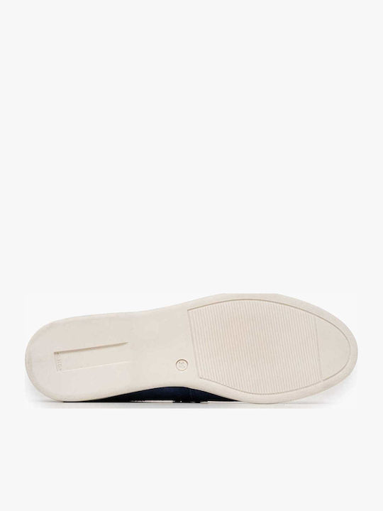 Leather Women's Loafers In Blue Color