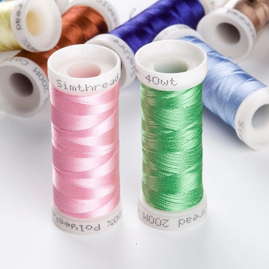 Embroidery Thread Set 32 Spools 300 M Multicolor