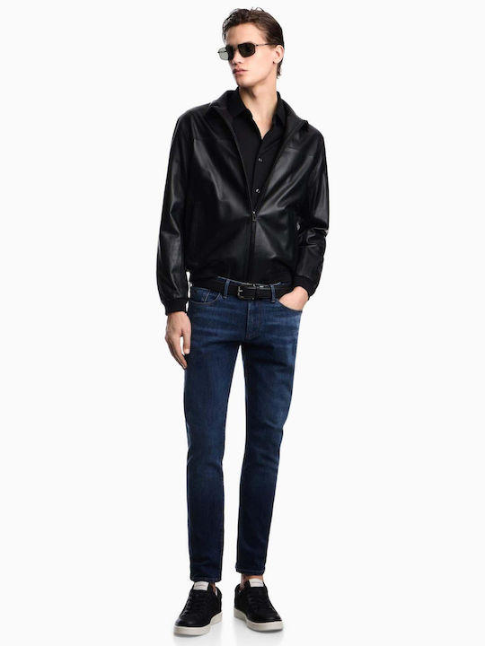 Pantaloni De Blugi Pentru Bărbați Slim Fit Albastru