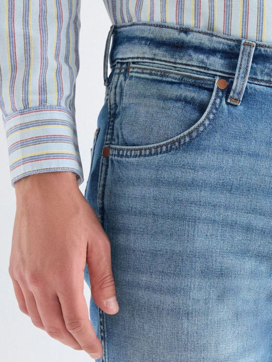 Pantalon De Blugi Pentru Bărbați Cu Fit Regular Straight Culoarea Harbor Blue