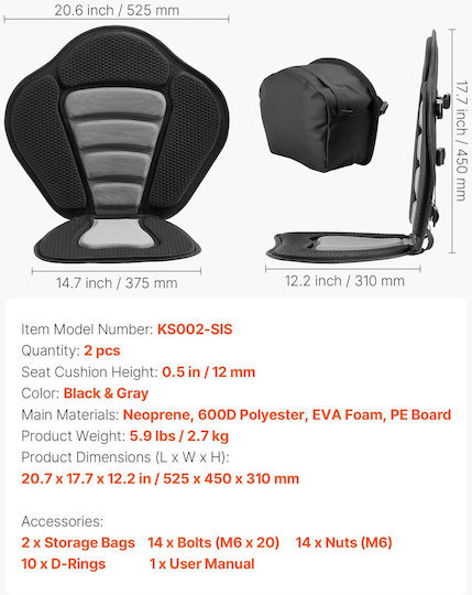 Vevor Scaun Pentru Canoe Și Kayak