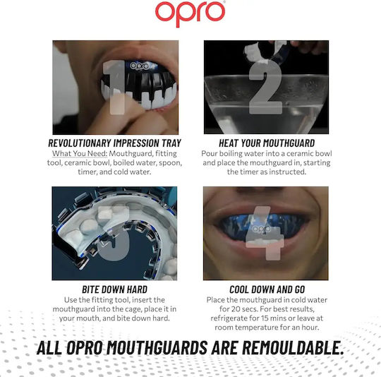 Μασέλα Opro Instant Custom Licensed All Blacks Mouthguard Black