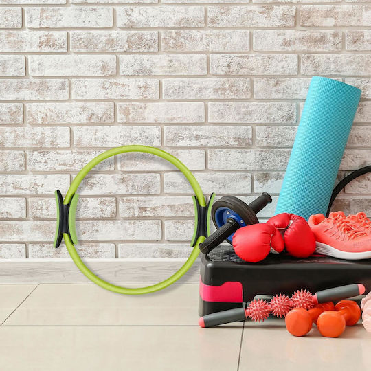 Δαχτυλίδι Pilates Bluefinity 37cm Αντίστασης Εκγύμναση & Σύσφιξη Θήκη Μεταφοράς Green 10032581