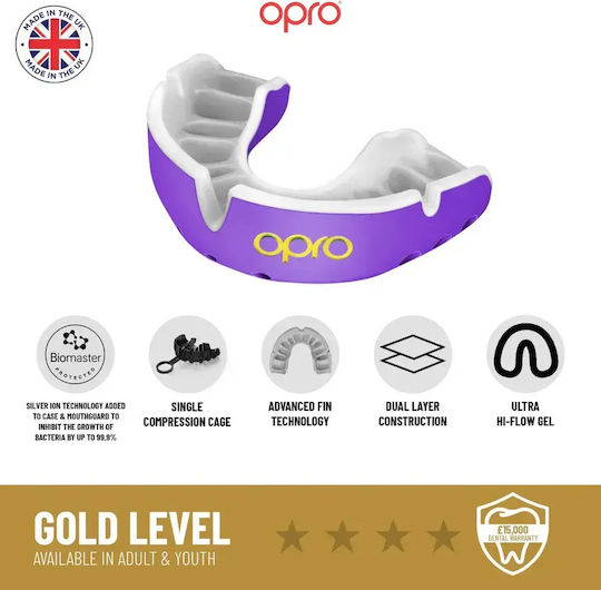 Mouth Guard Opro Gold Edition V2 Self Fit Clear
