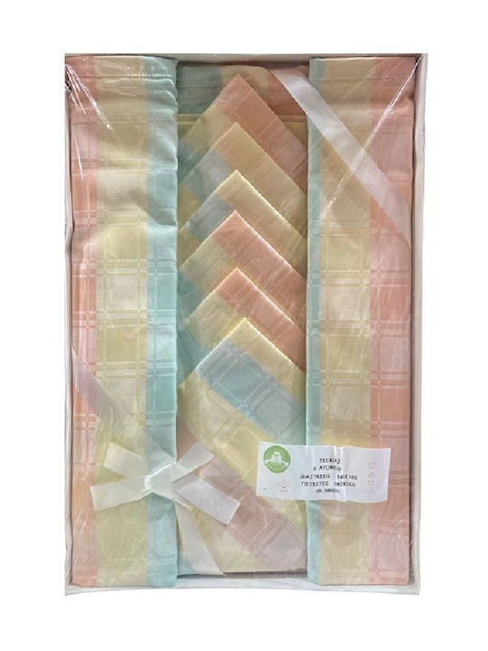 Tablecloth Set Checkered Yellow 140x160cm Code 630-144