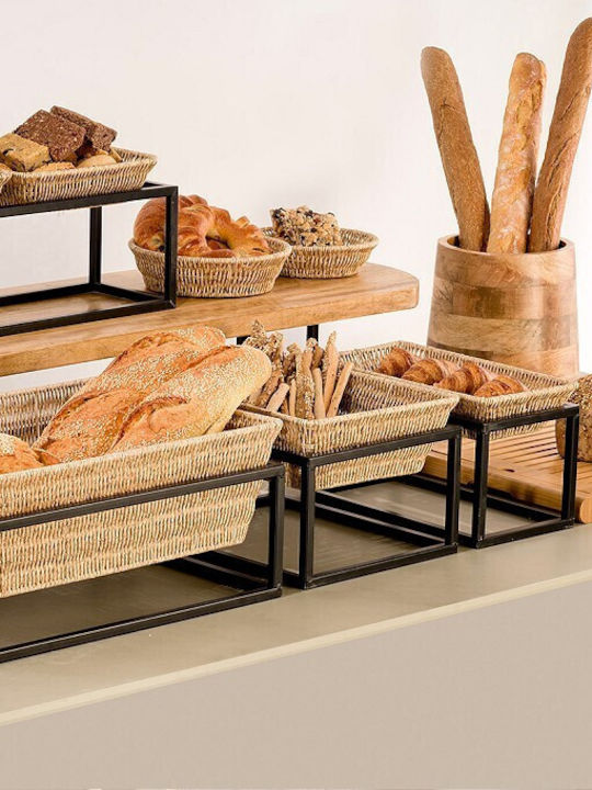 Espiel Σετ Διακοσμητικά Καλάθια Rattan Μπεζ 53x32.5x9εκ. 2τμχ