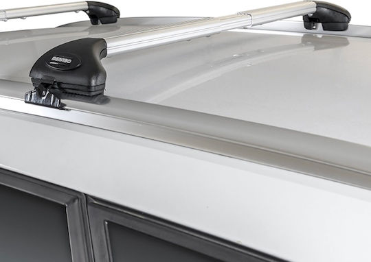 Menabo Folding Aluminum Car Roof Bars Ariete 815-1195 Cm Silver Color Ford B-Max 5 Doors 2012>2018 Flush Rails 55 Cm Max-2 Pieces 12060/mb Mp.12060/mb-40