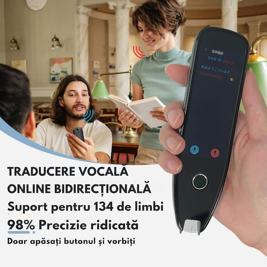 Visionhub Traducător Inteligent Multifuncțional Ai Scanare Vocală Traducere 29 Limbi Offline 134 Limbi Online Traducere Foto Dictionare Încorporate Bluetooth Wi-fi Scanare Text Înregistrare Inteligentă Offline Baterie 1500mah Ecran Tactil 3.5