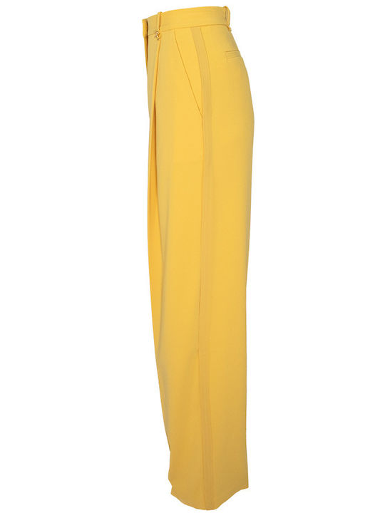 Γυναικείο Υφασμάτινο Παντελόνι Yellow