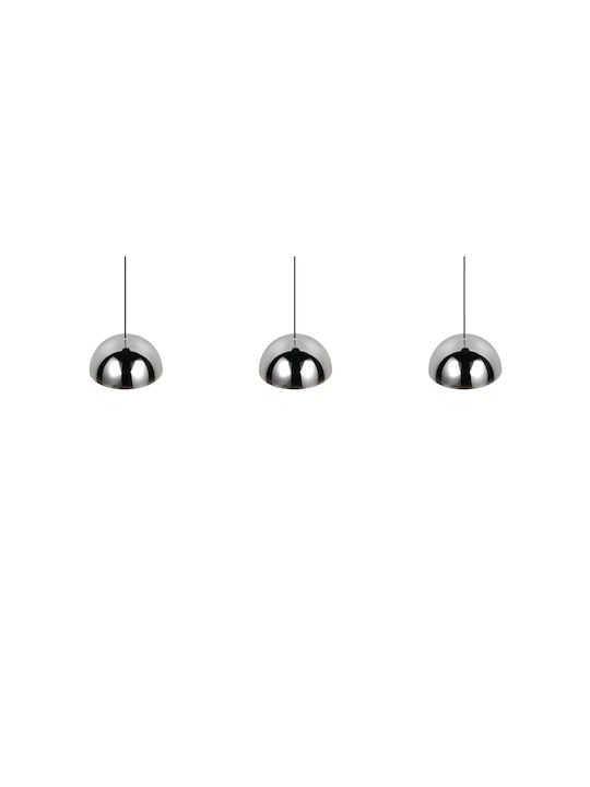 Trio Lighting Κρεμαστό Φωτιστικό Ασημί