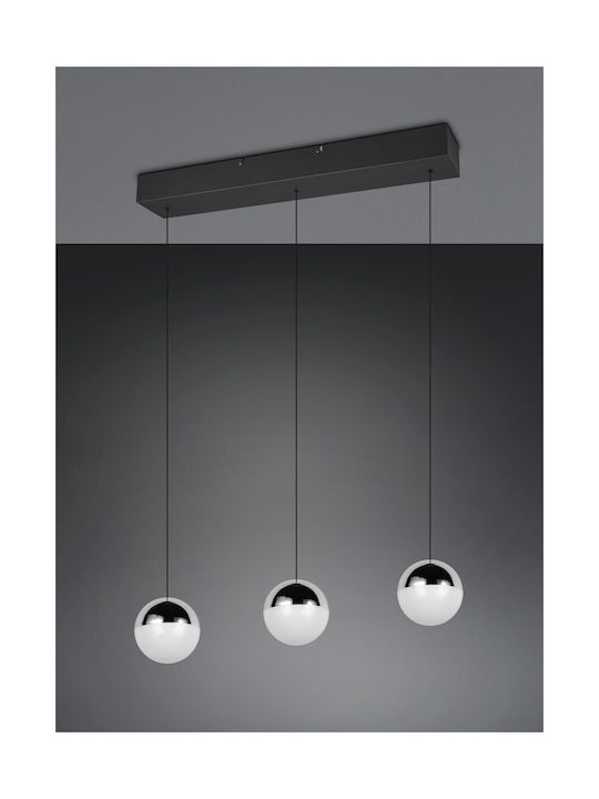 Trio Lighting Κρεμαστό Φωτιστικό Ασημί