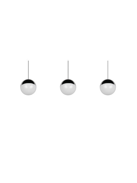 Trio Lighting Κρεμαστό Φωτιστικό Ασημί