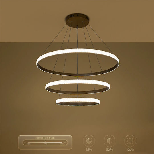 kelvo Diamond Ceiling Light White LED with Warm to Cool White Light 80x80x80cm