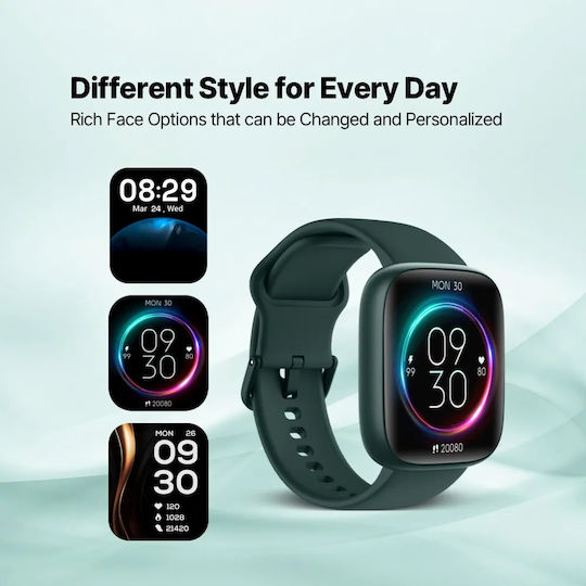 TTEC Tempus 47mm Smartwatch with Heart Rate Monitor Green