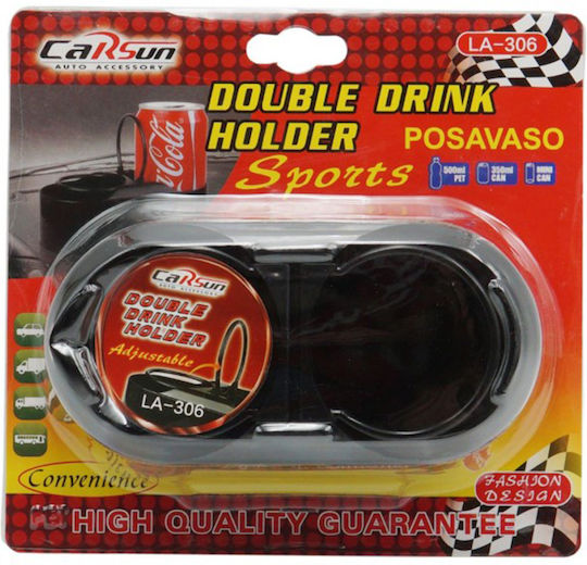 Carsun Car Cup Holder 2 Positions with Adhesive Tape in Black Color