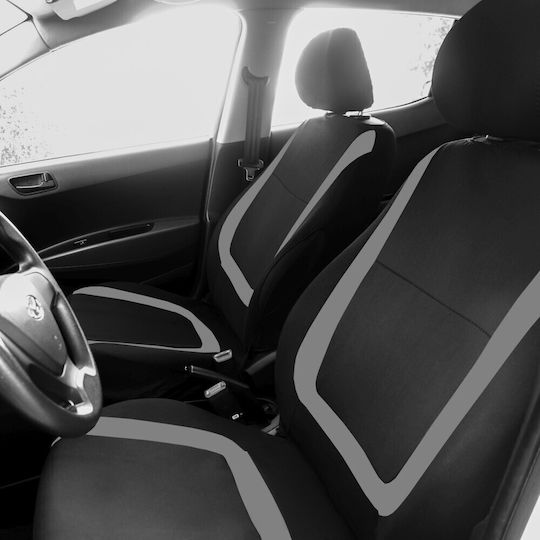 CarGuard Σετ Πλατοκαθίσματα Αυτοκινήτου Πολυεστερικά Γκρι