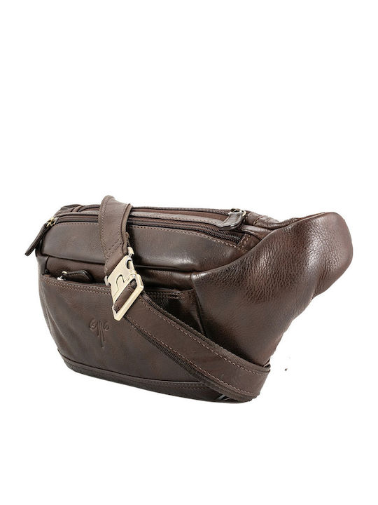 Men's Leather Bum Bag Brown
