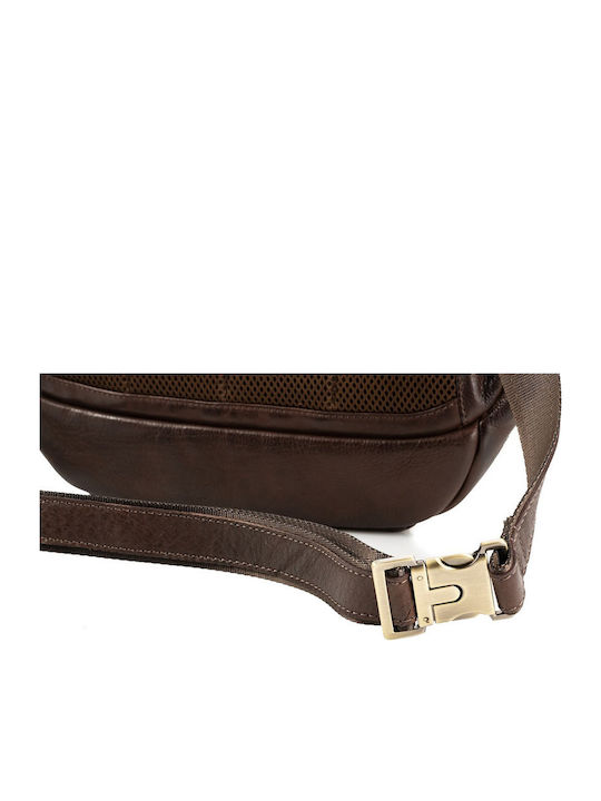 Men's Leather Bum Bag Brown