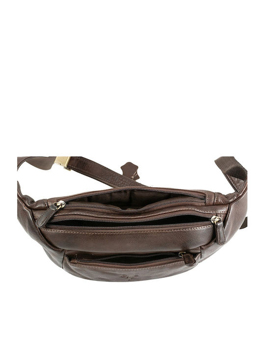 Men's Leather Bum Bag Brown