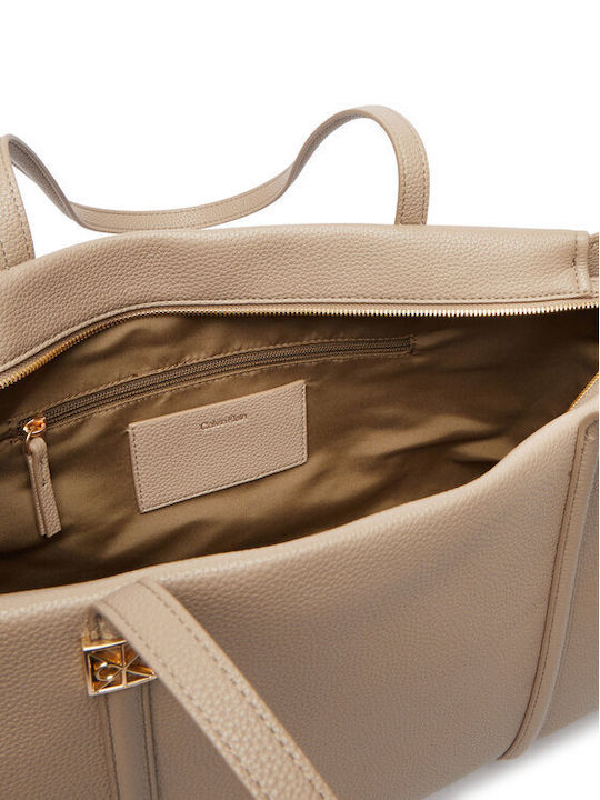 Calvin Klein Emblem Damen Tote Tasche aus Kunstleder