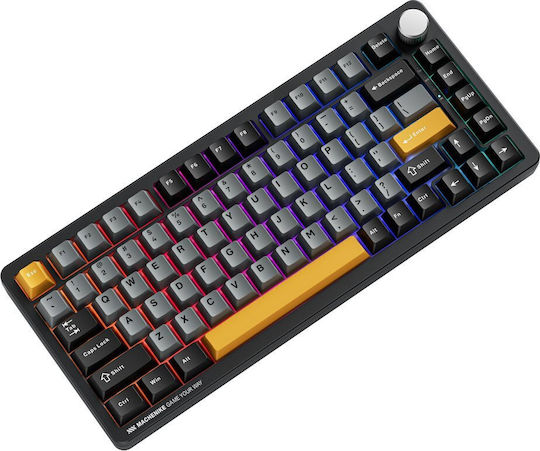 Machenike K600-B82W Wireless Gaming Mechanical Keyboard 75% with GR Silver Switches and RGB Lighting English US