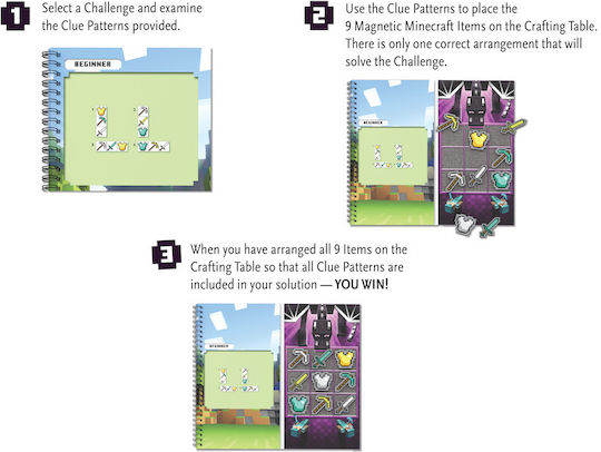 Настолна игра Minecraft – Das Magnetische Reisespiel за 1+ играчи 8+ години (GER) Think Fun