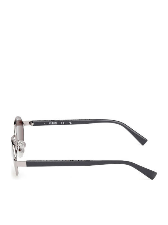 Guess Unisex Sonnenbrillen mit Grauem Metallrahmen und Braunen Spiegelgläsern GU00232 08E