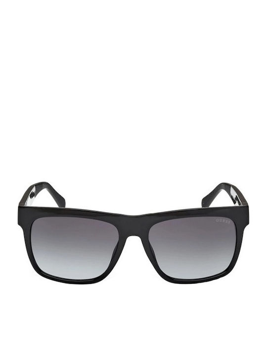 Guess Men's Sunglasses With Black Horn-Rimmed Frame And Grey Gradient Lens GU00222 01B