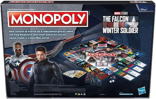 Joc de Societate Monopoly: Falcon Winter Soldier pentru 2-6 Jucători 14+ Ani (EN) Hasbro