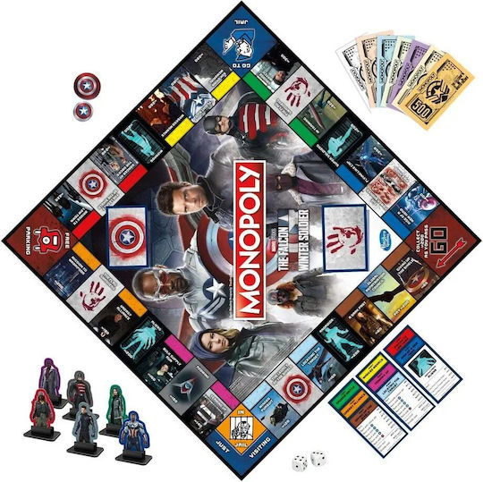 Joc de Societate Monopoly: Falcon Winter Soldier pentru 2-6 Jucători 14+ Ani (EN) Hasbro