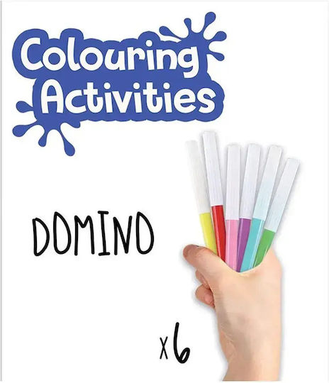 Board Game Colouring Activities Domino for 1-4 Players 4+ Years Old (EN) Educa