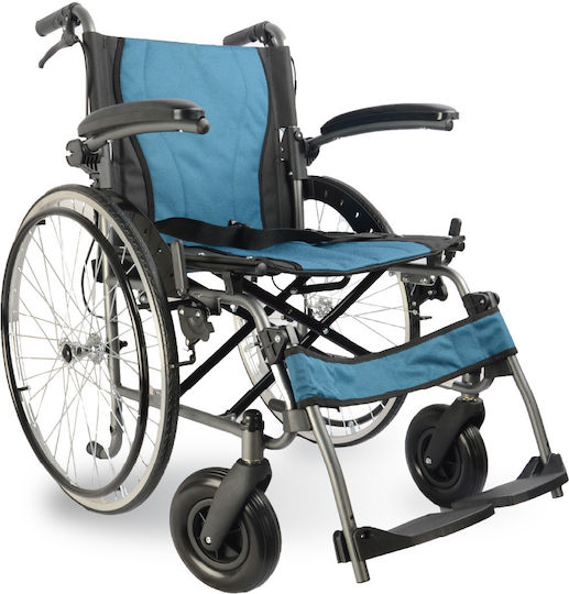 Medical Brace Αναπηρικό Αμαξίδιο 22" Πτυσσόμενο Ελαφρού Τύπου 41cm MB.W2001 Μπλε