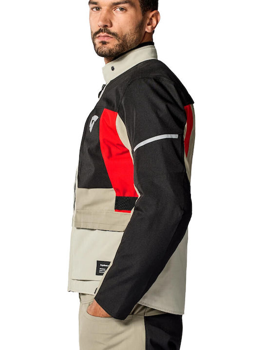 Rev'IT Convergent H2O Men Riding Jacket 4 Seasons Waterproof Sand-Red