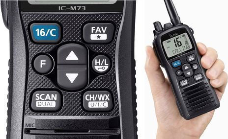 Icom IC-M73 Plus Ασύρματος Πομποδέκτης VHF Marine 6W με Μονόχρωμη Οθόνη