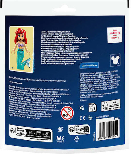 LEGO Disney Ariel & Flounder's Birthday Music Fun for Ages 5+ 39 Pieces