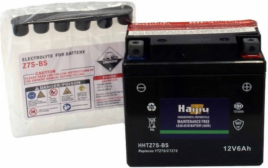 HaiJiu Μπαταρία Μοτοσυκλέτας HTZ7S-BS / YTZ7S-BS με Χωρητικότητα 6Ah