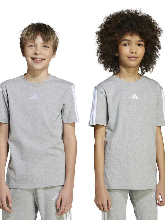 Παιδικό T-shirt Γκρι Essentials 3 Stripes