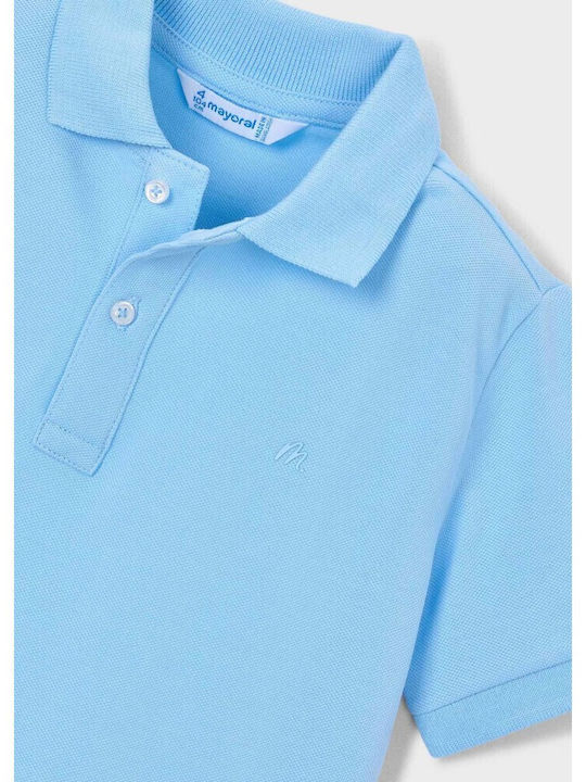 Kids' Polo Short Sleeve Light Blue