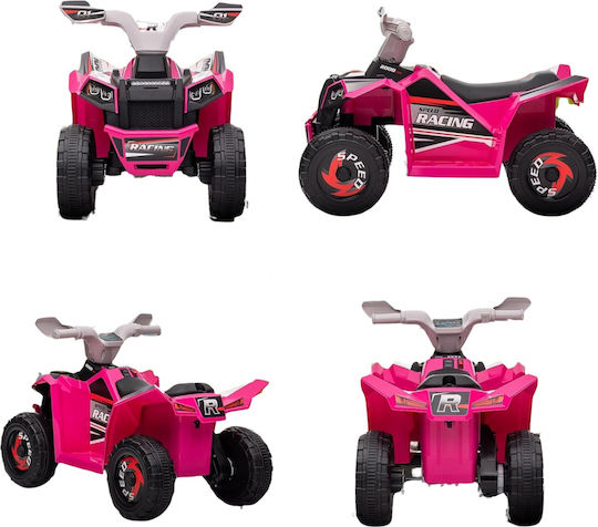 Motocicletă Cu 4 Roți Electrică Pentru Copii 6 Volți Roz