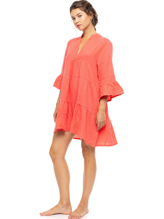 Pink Label Women's Beachwear Caftan Coral