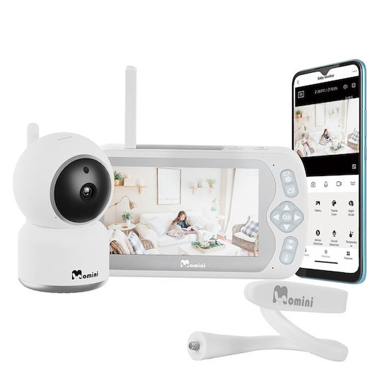 Momini BlissEye Wireless Baby Monitor , Two-way Communication & Lullabies