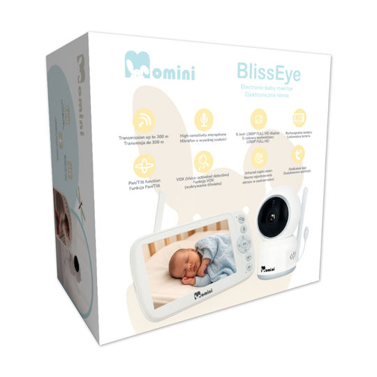 Momini BlissEye Wireless Baby Monitor , Two-way Communication & Lullabies