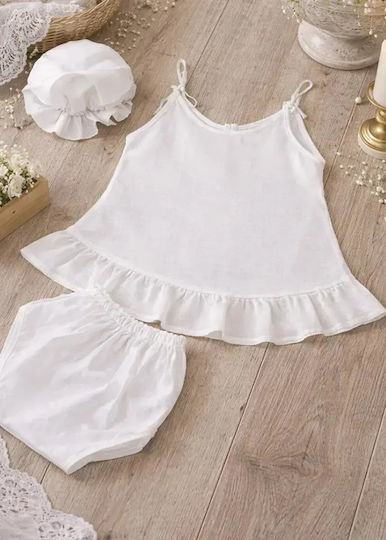 Bunny Bebe Set Tauföldecken Weiß 2Stücke