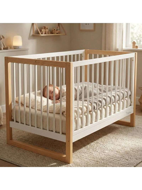 Cangaroo Pătuț Bebeluși Alb pentru Saltea 60x120cm